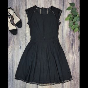 Stella & Jamie Black Ladder Hem Mini Dress